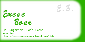 emese boer business card